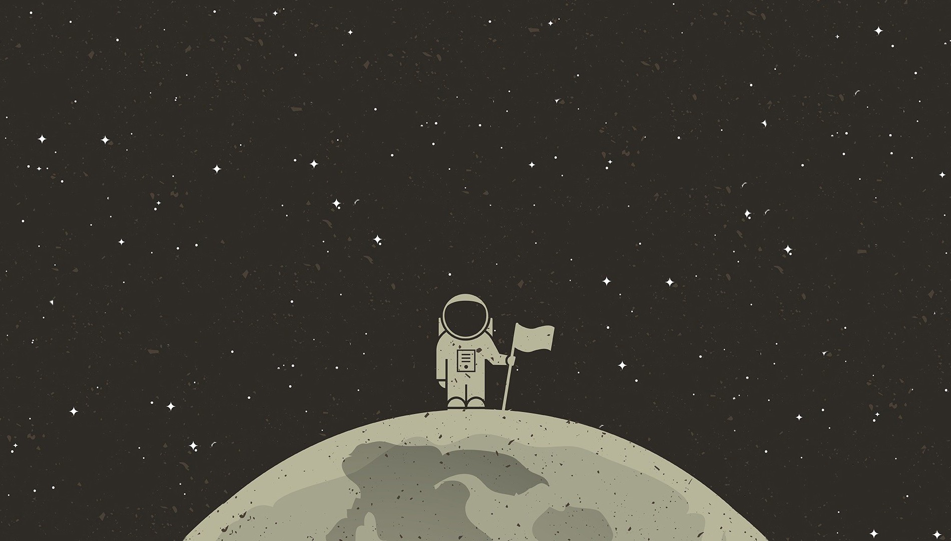 simple Background, Simple, Space, Astronaut, Flag Wallpaper