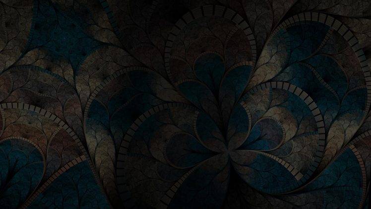 abstract, Digital Art, Fractal, Fractal Flowers, Dark HD Wallpaper Desktop Background