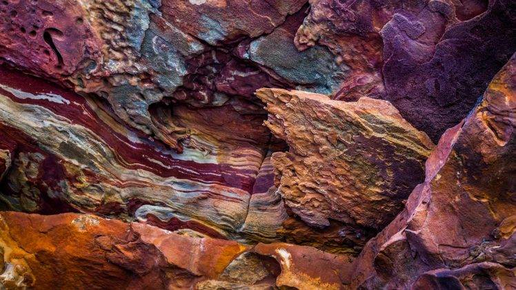 abstract, Photography, Rock, Nature, Colorful, Rock Formation, Australia, National Park HD Wallpaper Desktop Background