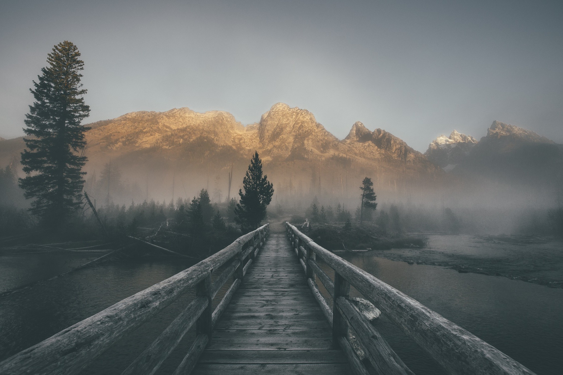 landscape, Mist, Mountain Wallpaper
