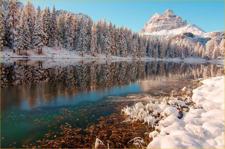 photography, Nature, Landscape, Reflection, Snow HD Wallpaper Desktop Background