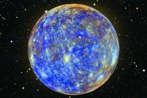 Hubble Deep Field, Space, Stars, Blue, Mercury, NASA, Planet, Shiny, Photoshop