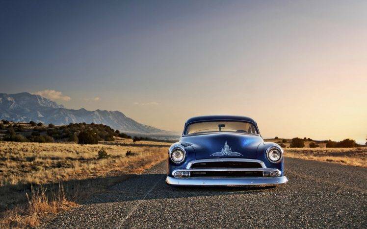 car, Blue Cars, Hot Rod, Chevy, Chevrolet, Desert HD Wallpaper Desktop Background