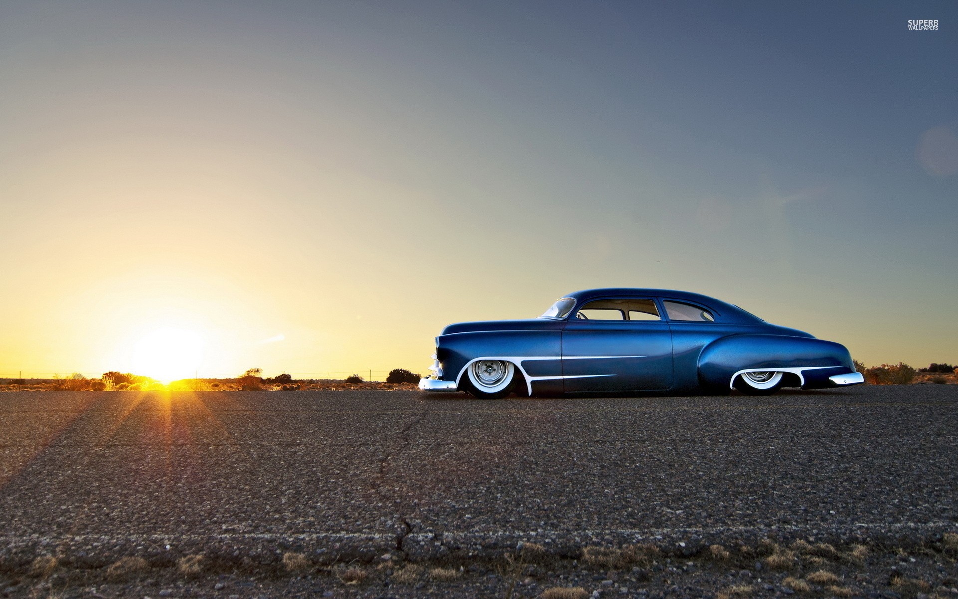 car, Blue Cars, Hot Rod, Chevy, Chevrolet, Desert Wallpaper