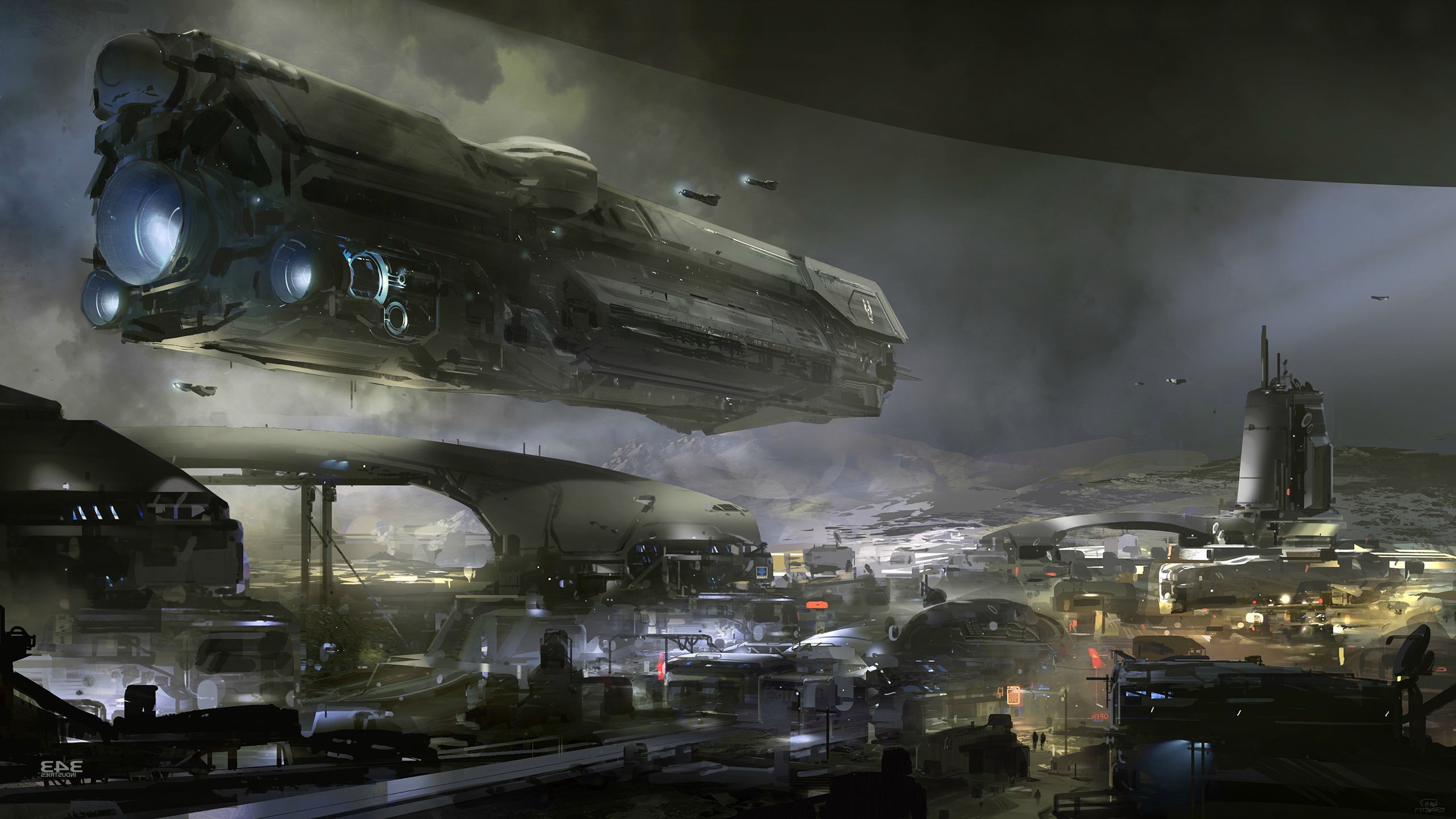 Halo Spaceship Unsc Infinity Digital Art Wallpapers Hd Desktop And
