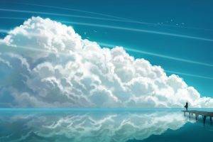 fantasy Art, Sea, Clouds