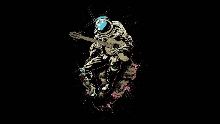 space, Astronaut, Guitar, Musicians, Asteroid HD Wallpaper Desktop Background