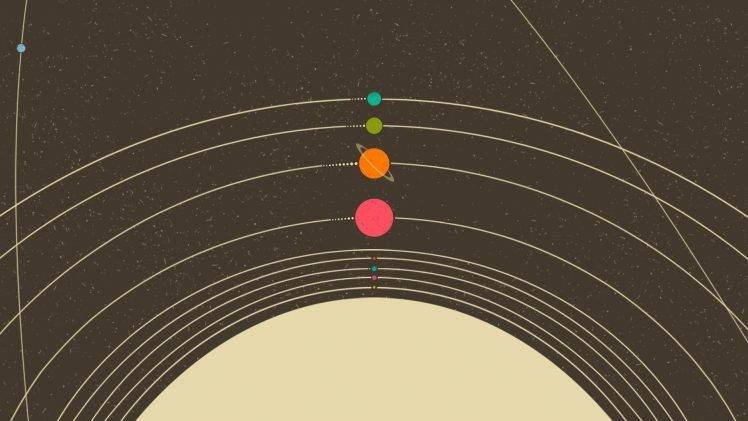 simple, Minimalism, Planet, Solar System HD Wallpaper Desktop Background