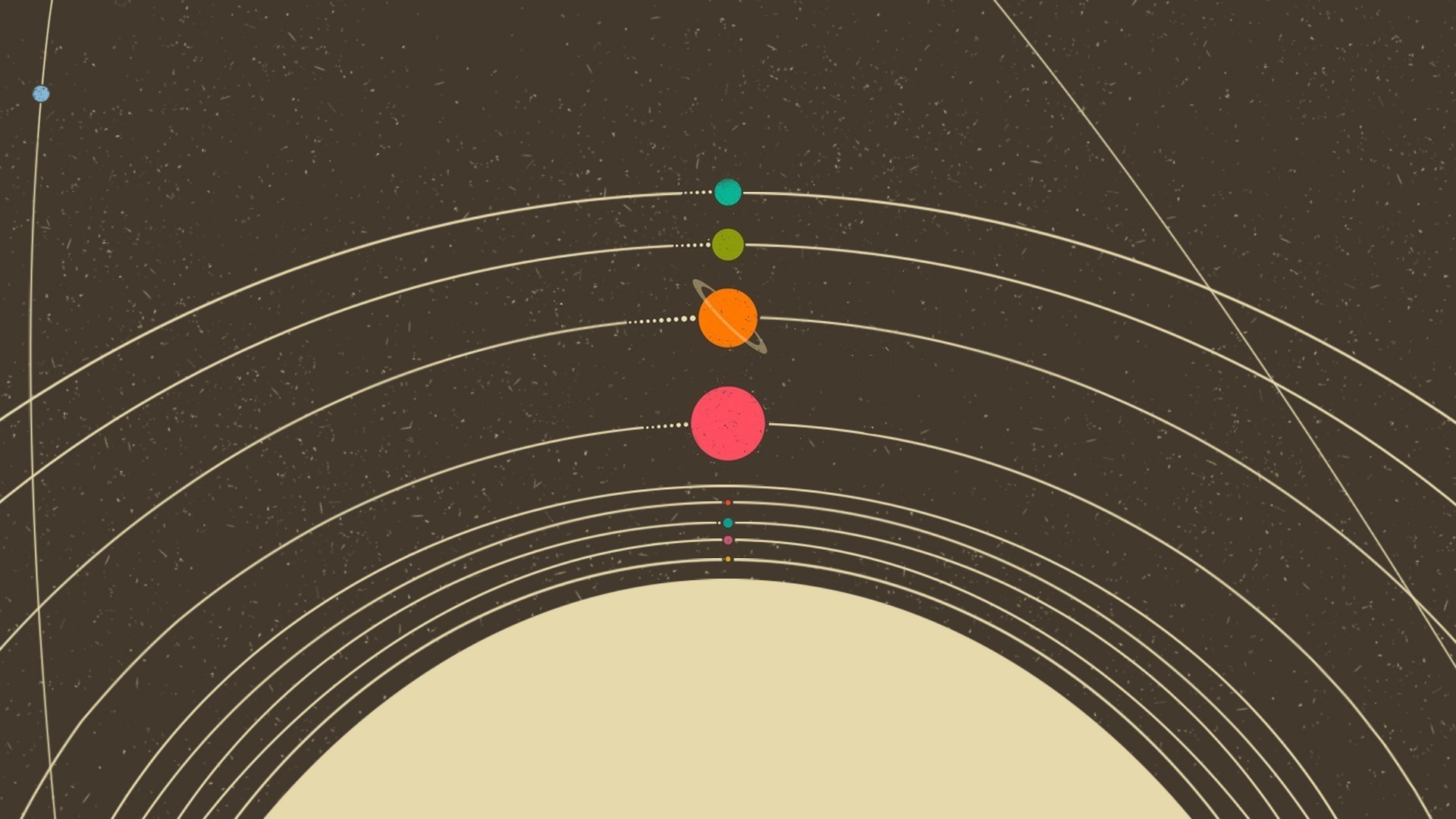 simple, Minimalism, Planet, Solar System Wallpaper