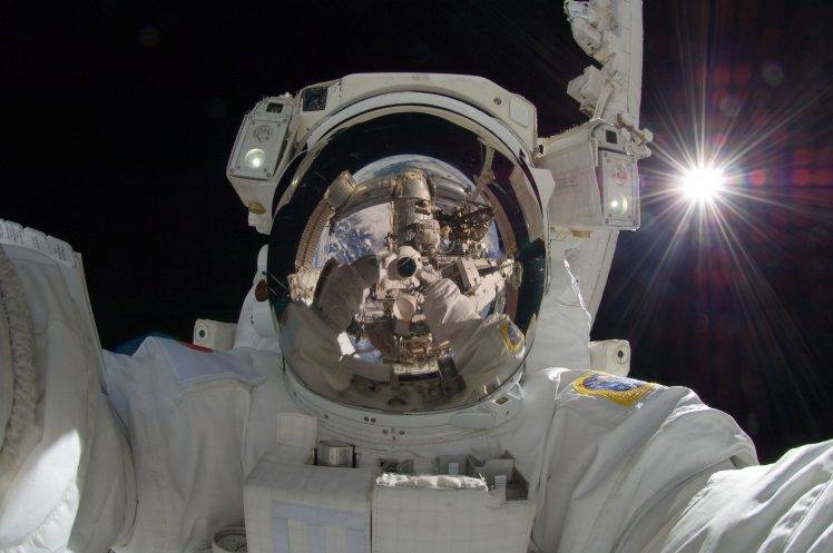 space, Astronaut, Selfies, Self Shots, Reflection HD Wallpaper Desktop Background