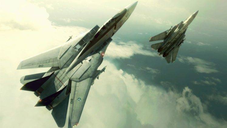 cgi video games airplane aircraft f 14 tomcat ace combat wallpapers hd desktop and mobile backgrounds cgi video games airplane aircraft f