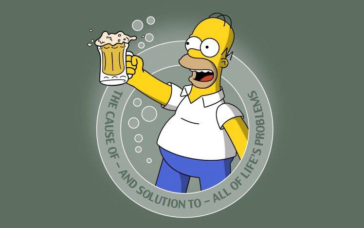 Homer Simpson, The Simpsons, Beer, Quote HD Wallpaper Desktop Background