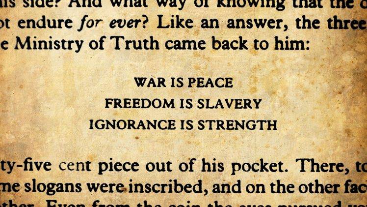 1984, George Orwell, Books, Quote HD Wallpaper Desktop Background