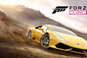 Forza Horizon 2, Video Games, Lamborghini Huracan, Yellow Cars
