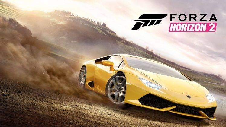 Forza Horizon 2, Video Games, Lamborghini Huracan, Yellow Cars HD Wallpaper Desktop Background
