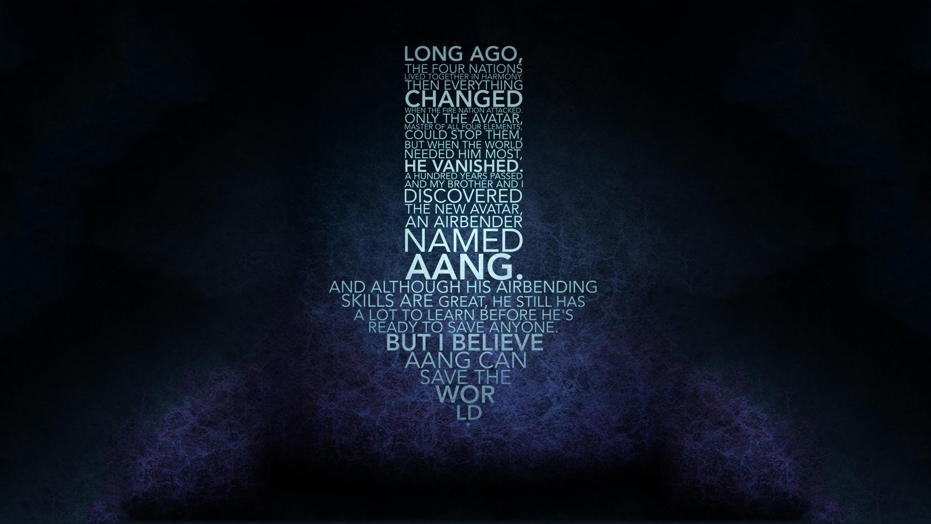 Avatar: The Last Airbender, Aang, Quote, Typography Wallpaper