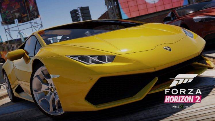 Forza Horizon 2, Lamborghini Huracan, Video Games, Yellow Cars HD Wallpaper Desktop Background