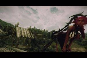 The Elder Scrolls V: Skyrim, Video Games, Bows, Sword, Women, Horns, Painted Nails, Zebras