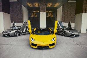 car, Lamborghini Aventador, Lamborghini, Yellow Cars