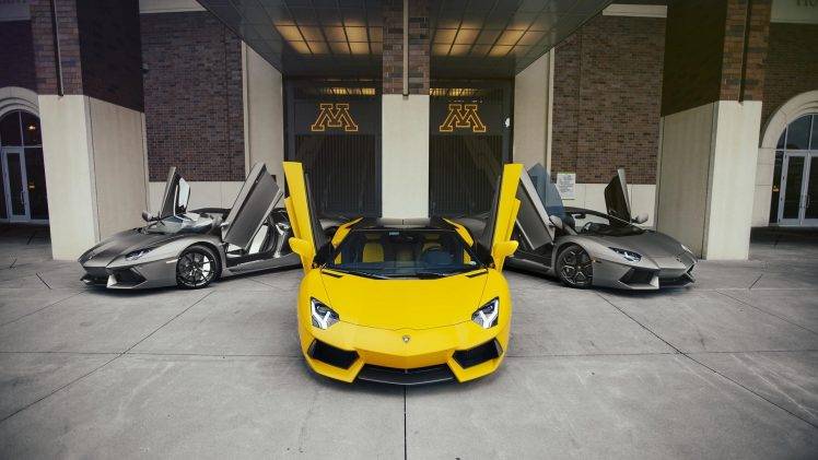 car, Lamborghini Aventador, Lamborghini, Yellow Cars HD Wallpaper Desktop Background