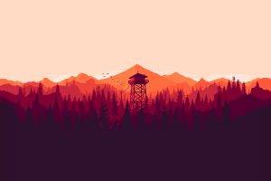 Campo Santo, Video Games, Watching Tower, Mountain, Minimalism, Hunting Platform, Idle Thumbs, Firewatch