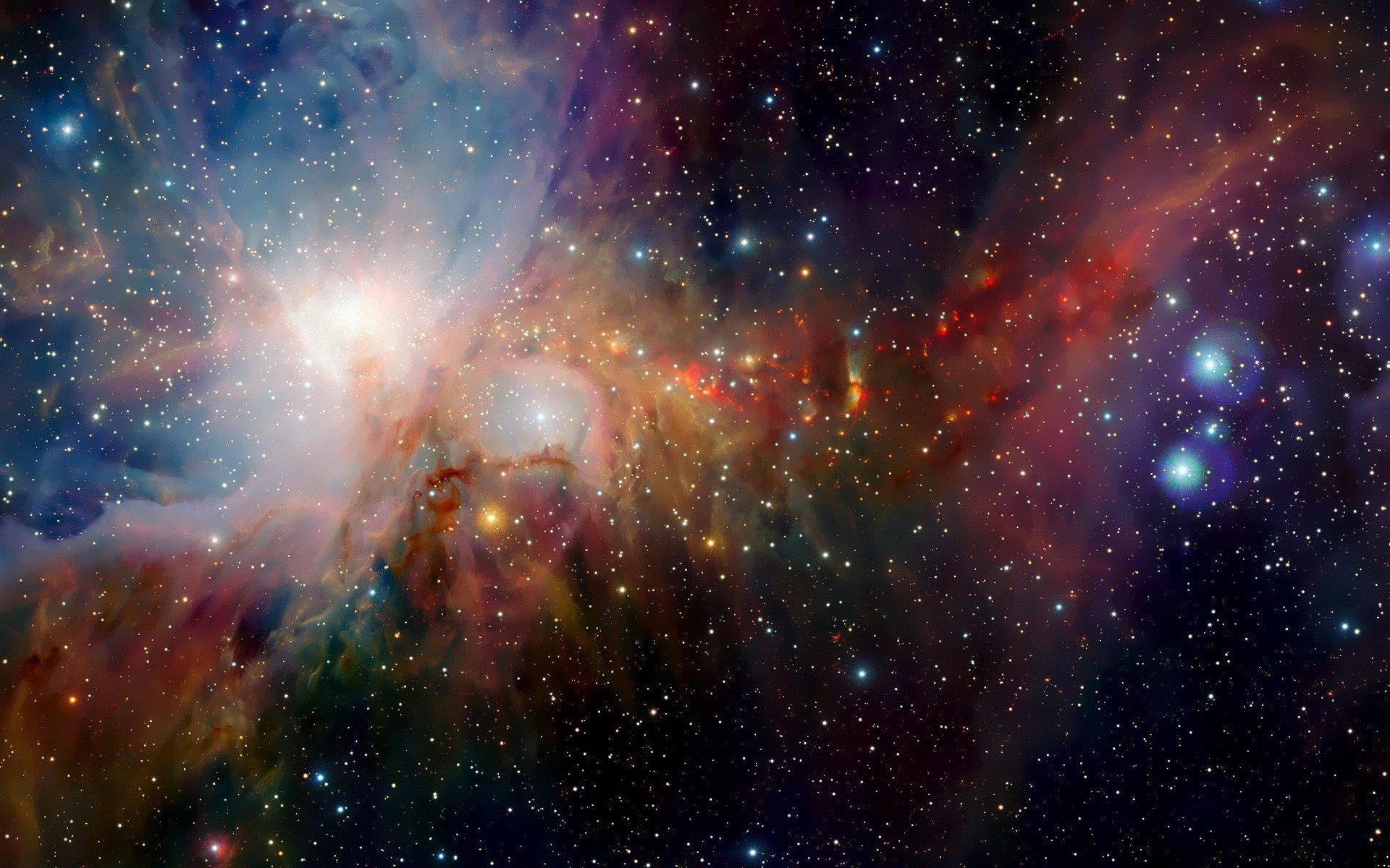 nebula, Horsehead Nebula, Space, Stars, Lights, Neon ...