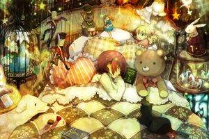 teddy Bears, Sleeping, Anime, Anime Girls