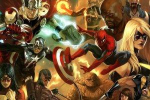 Iron Man, Black Widow, Captain America, Thor, Spider Man, Wolverine, Dr. Doom, Comics, The Vision