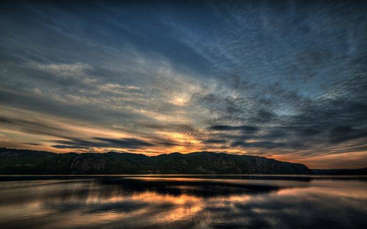 nature, Sunset, Sky, Lake HD Wallpaper Desktop Background