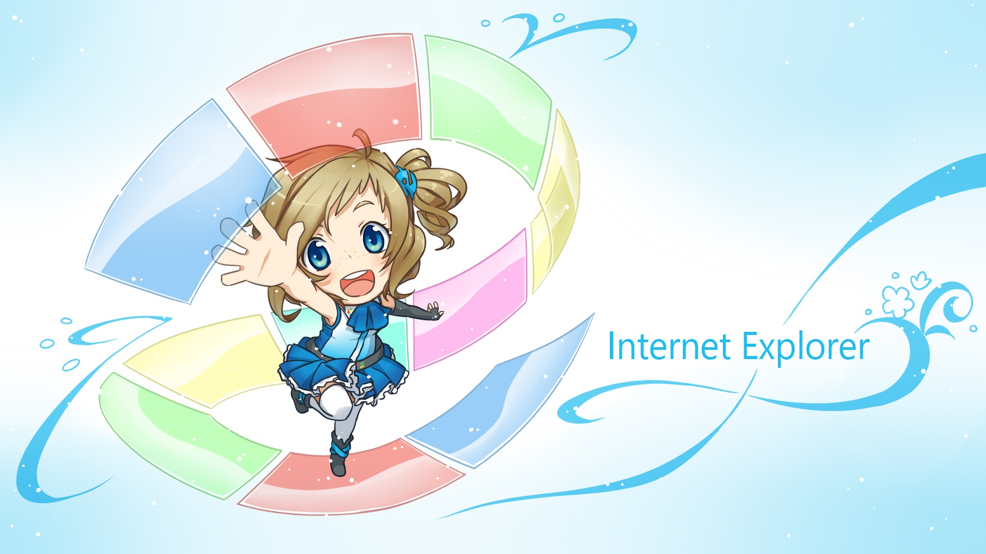 Aizawa Inori, Chibi, Internet Explorer Wallpaper