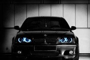 BMW, Black, Xenon, Lights
