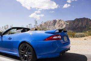 Jaguar (car), Sports Car, Desert, Blue Cars
