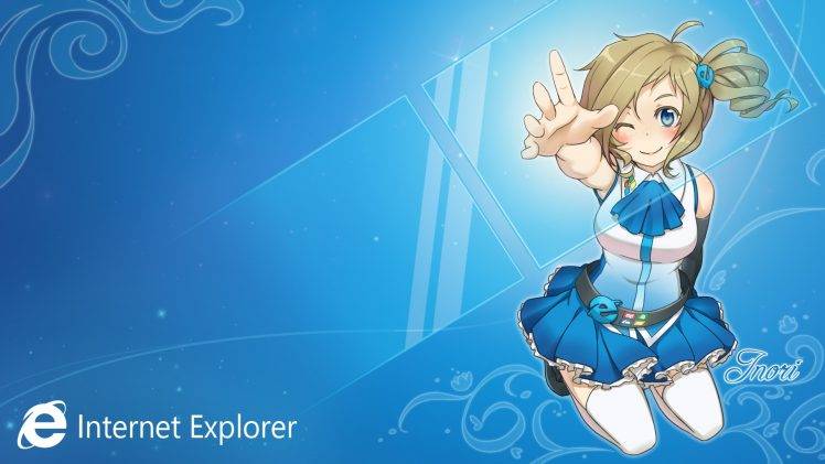 Aizawa Inori, Internet Explorer HD Wallpaper Desktop Background