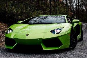 car, Green Cars, Lamborghini
