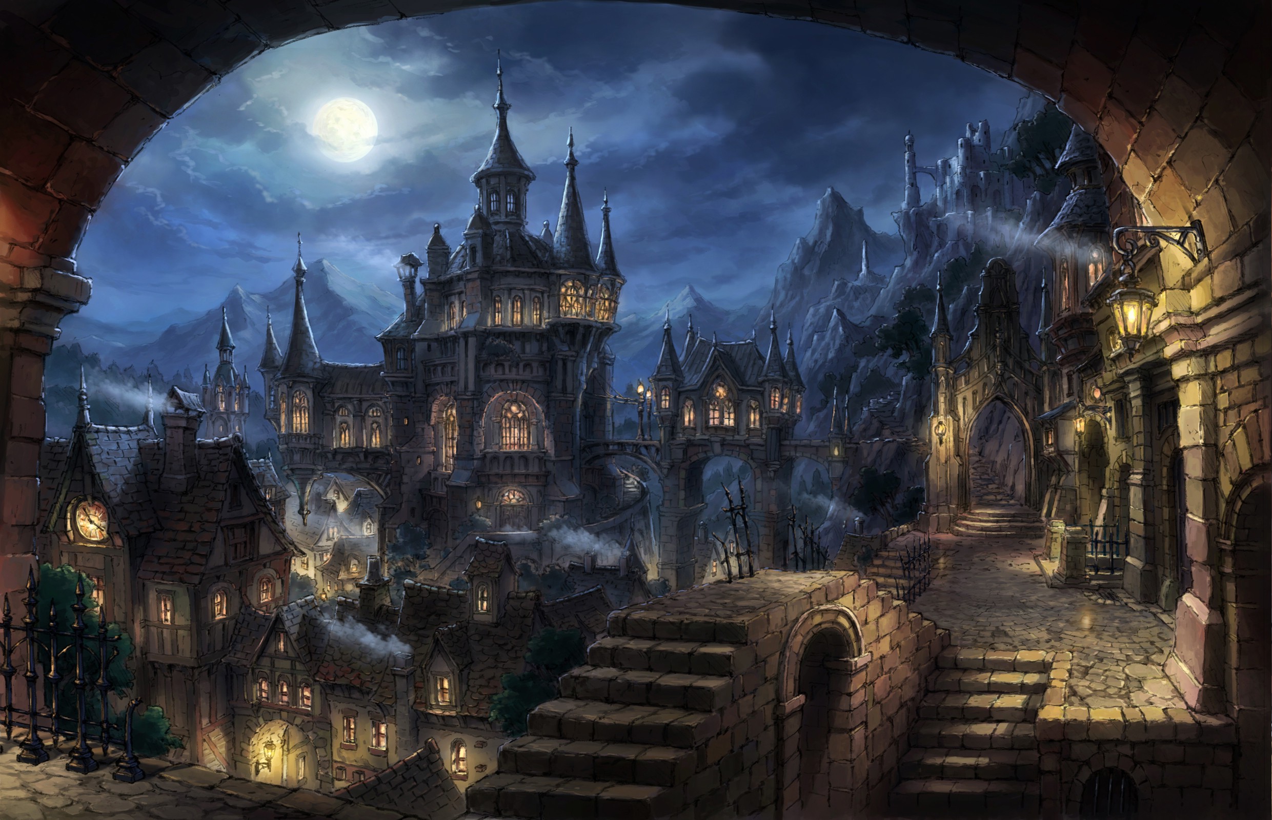 Cityscape Dark Fantasy Fantasy Art Wallpapers HD Desktop And