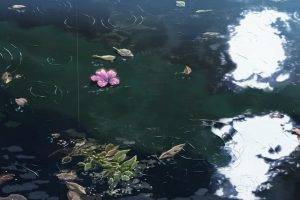 rain, The Garden Of Words, Makoto Shinkai, Water, Flowers, Sunlight