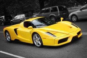 Enzo Ferrari, Car, Yellow Cars