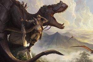 dinosaurs, Weapon, Fantasy Art
