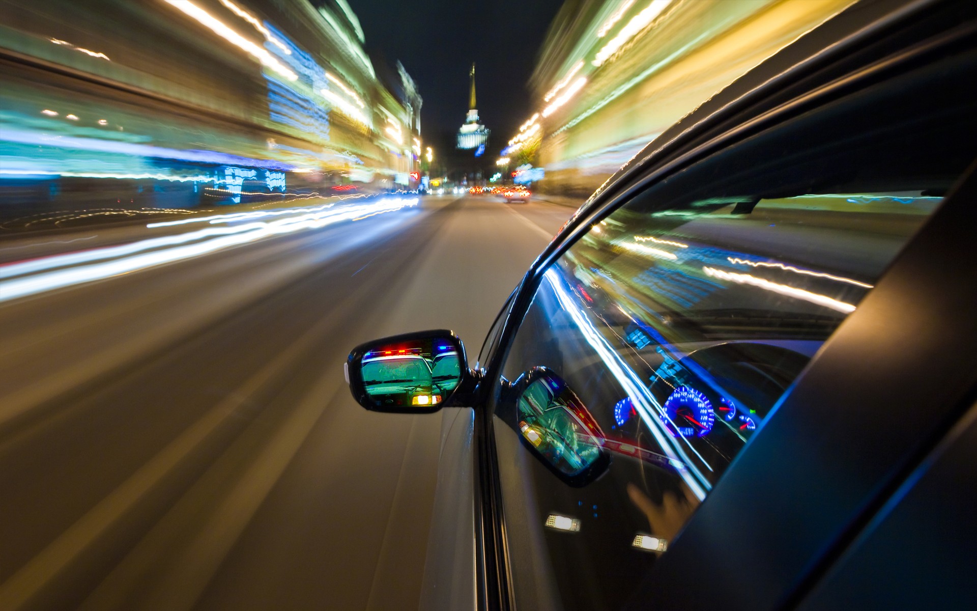 car, Motion Blur, Road, Light Trails, Long Exposure, Speedometer, Pursuit Wallpaper