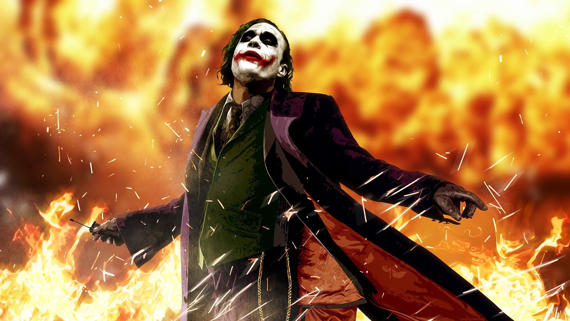 anime Heath Ledger Movies Joker  Batman The Dark 