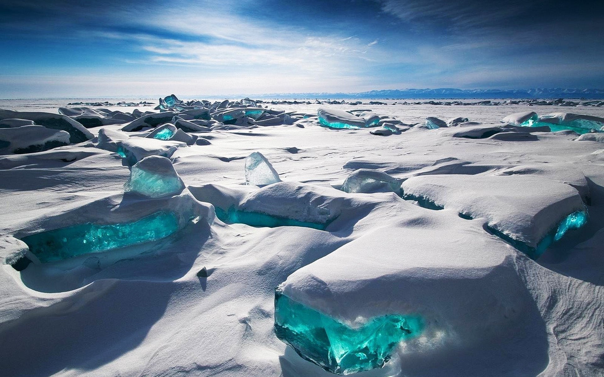 ice, Blue, Lake Baikal, Siberia, Alexey Trofimov, Snow Wallpaper