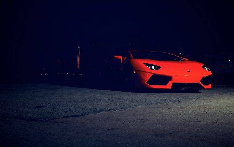 Lamborghini, Car, Lamborghini Aventador, Hypercar, Red Cars HD Wallpaper Desktop Background