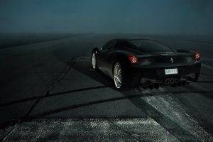 Ferrari 458, Car, Ferrari, Black, Night