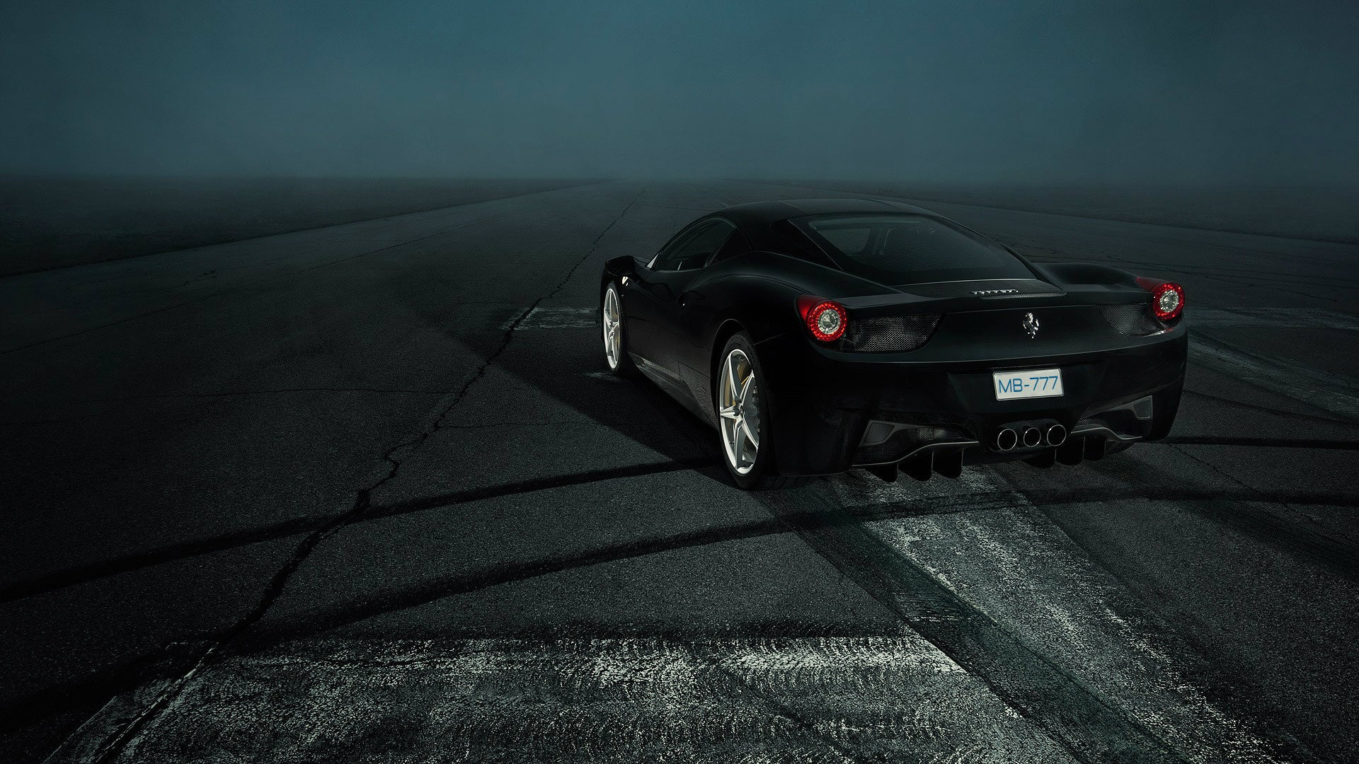 Ferrari 458, Car, Ferrari, Black, Night Wallpaper