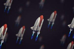 spaceship, Low Poly, Space, Space Shuttle