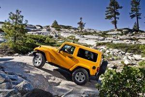 Jeep Wrangler, Car, Yellow Cars