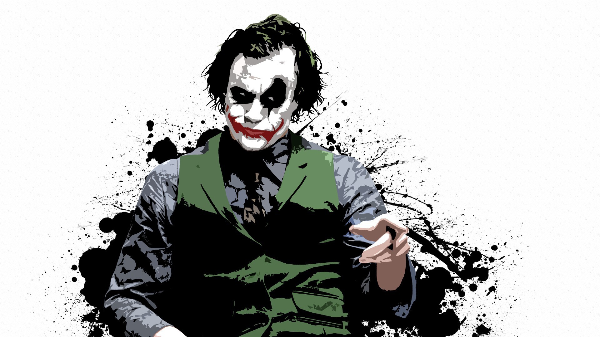  Joker  The Dark  Knight Paint Splatter Batman 