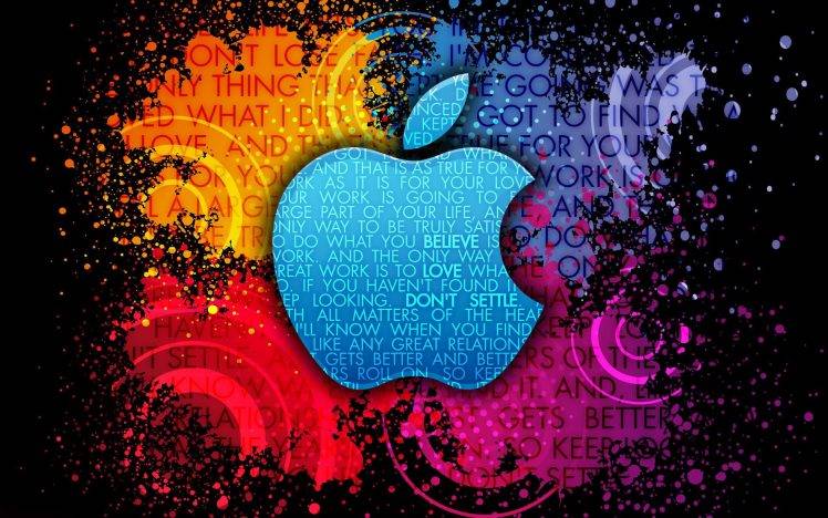 typography, Apple Inc., Paint Splatter, Colorful HD Wallpaper Desktop Background
