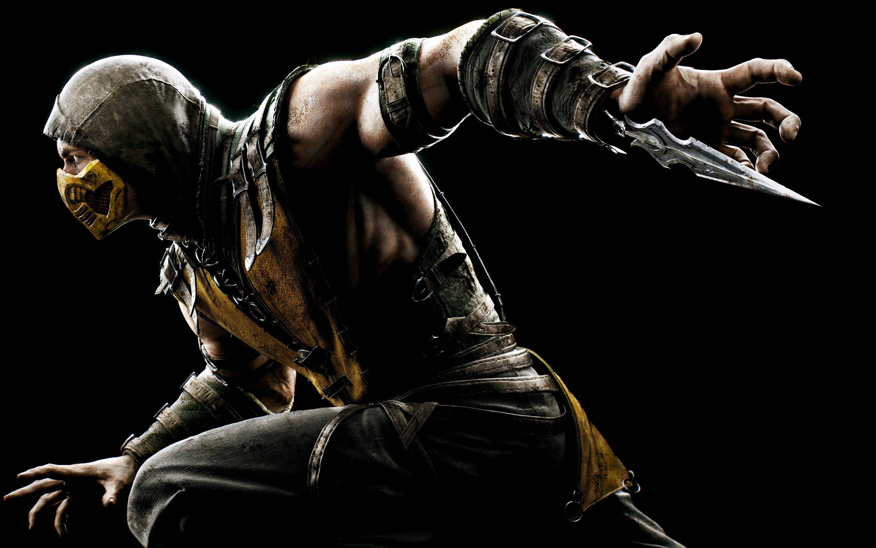 Scorpion (character), Mortal Kombat, Mortal Kombat X, Video Games, Spear Wallpaper