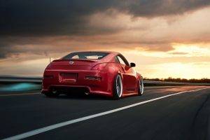 Nissan 350Z, Stance, Car, Red Cars